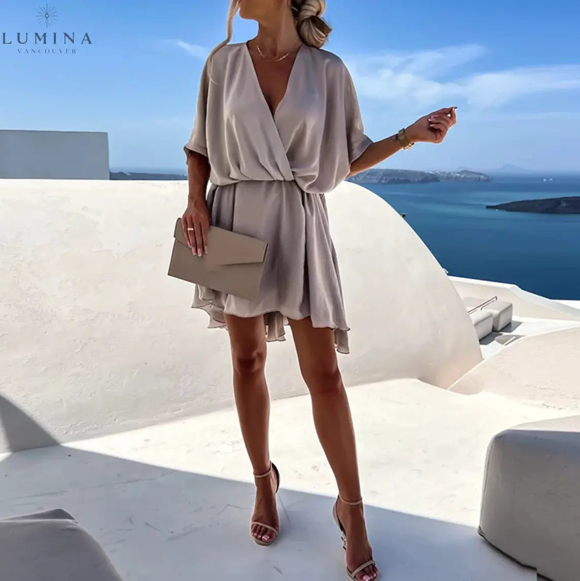 Kiana - Chic Flowy Mini Dress - Lumina Vancouver