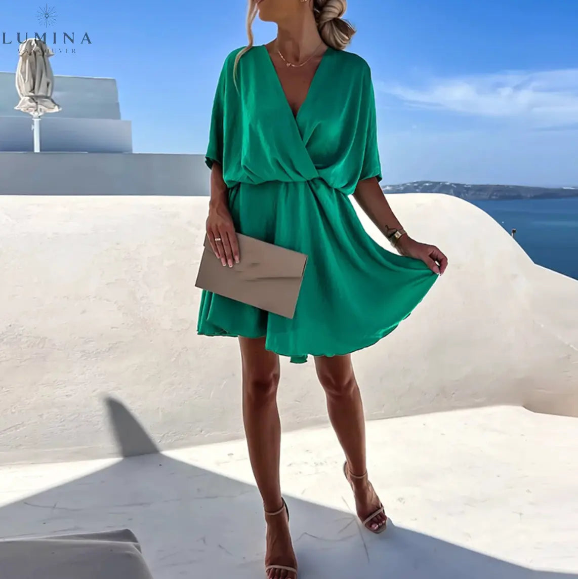 Kiana - Chic Flowy Mini Dress - Lumina Vancouver