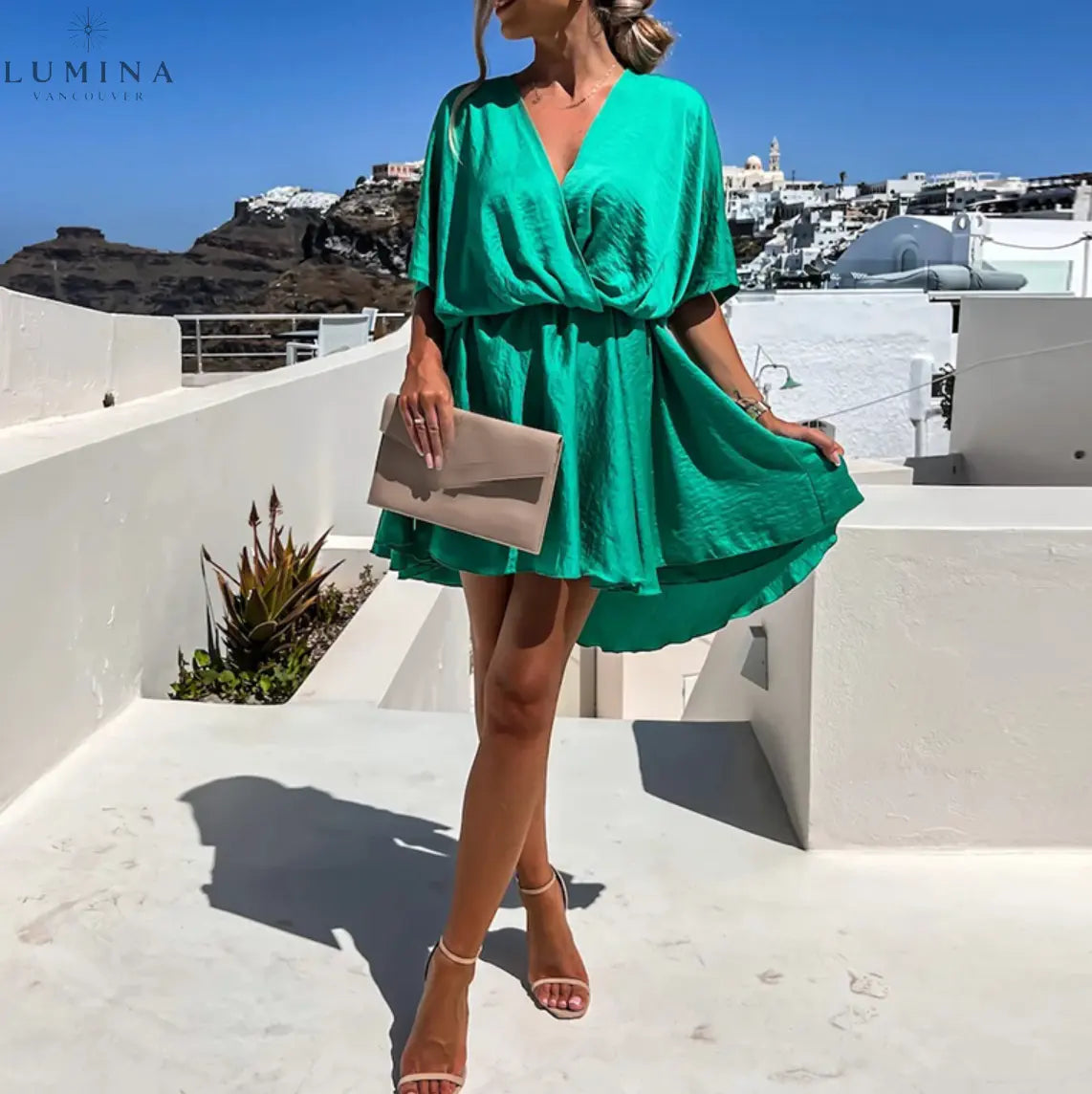 Kiana - Chic Flowy Mini Dress - Lumina Vancouver