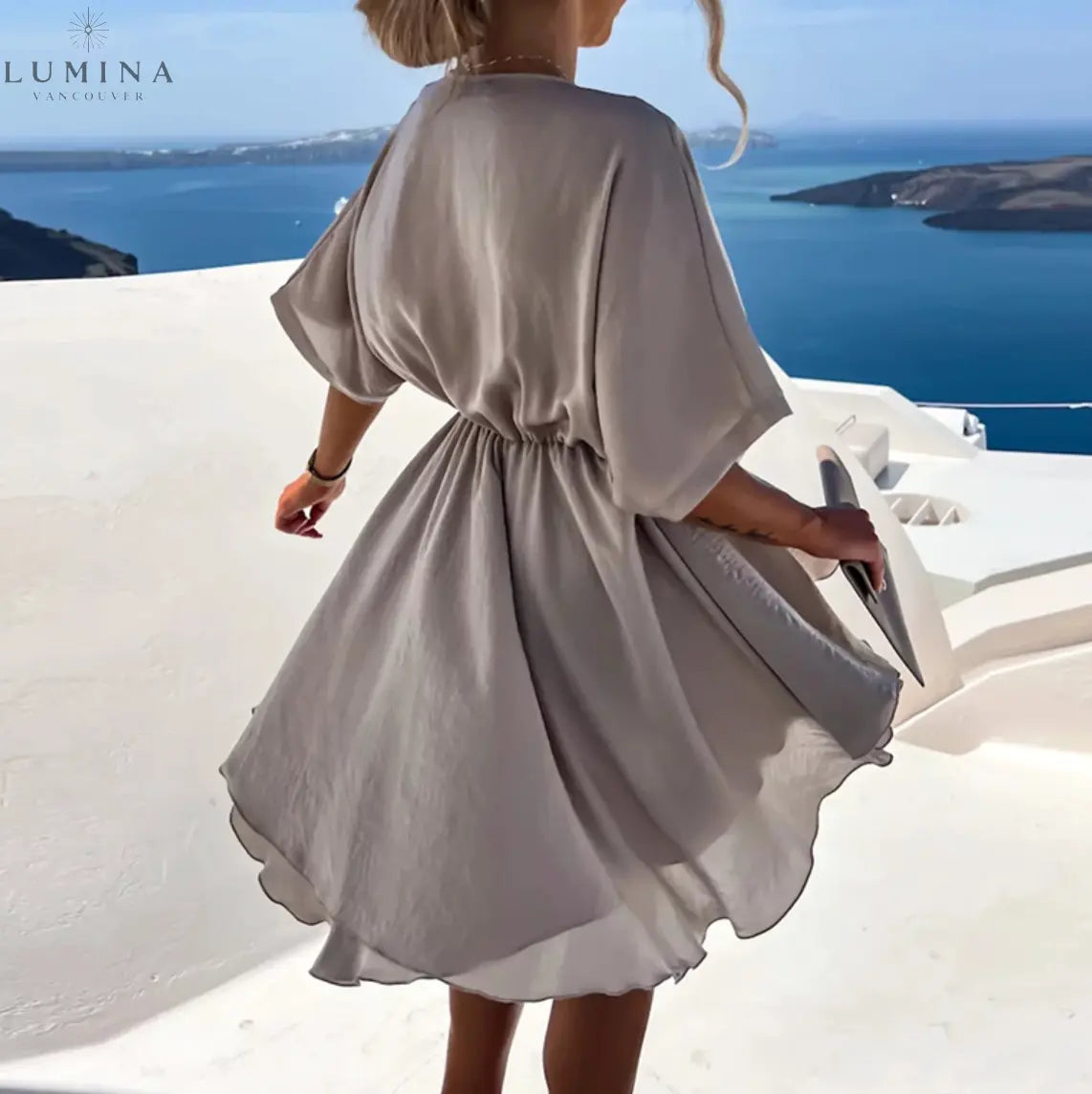 Kiana - Chic Flowy Mini Dress - Lumina Vancouver