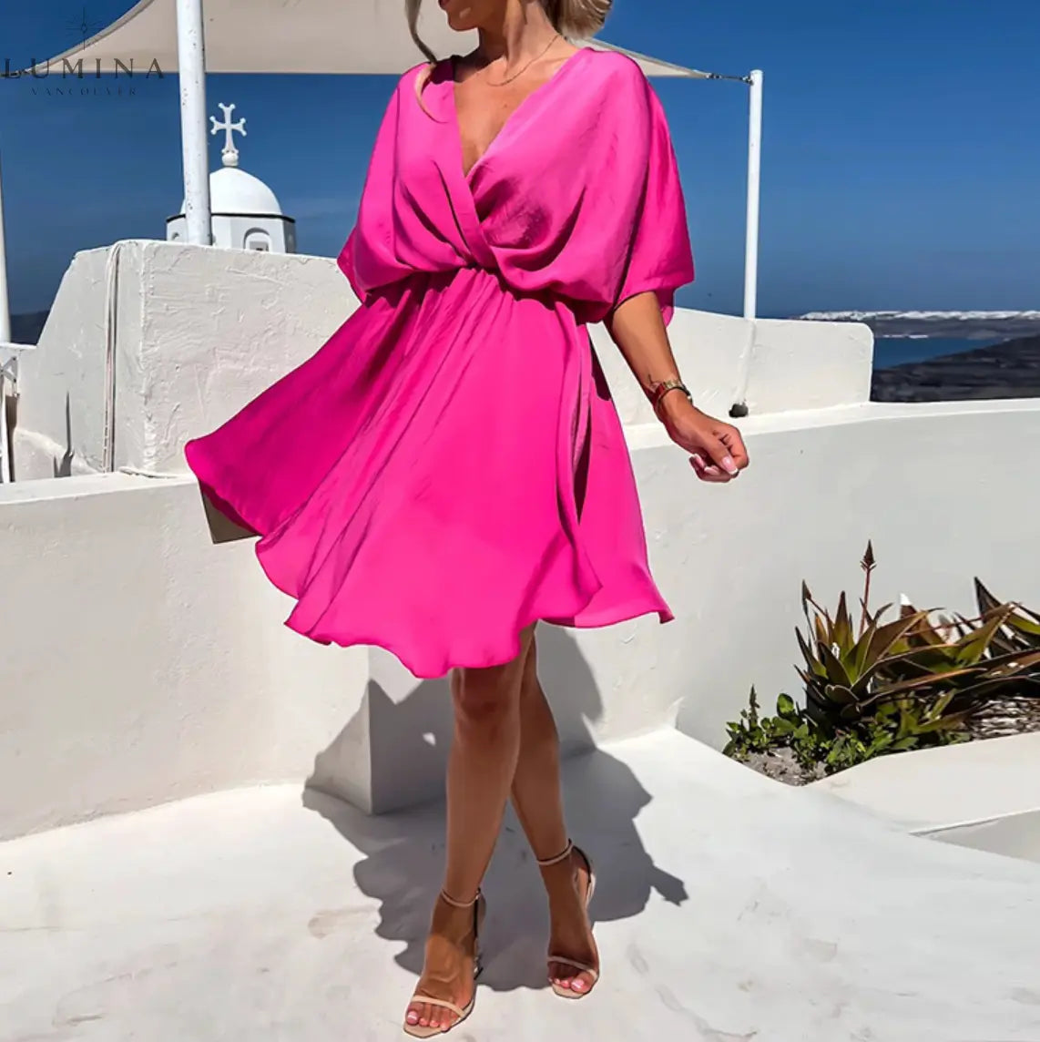 Kiana - Chic Flowy Mini Dress - Lumina Vancouver