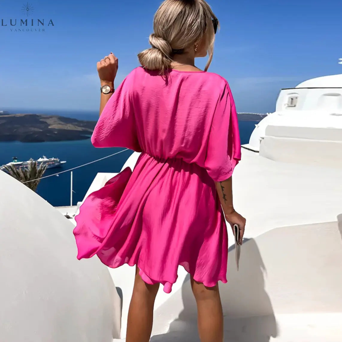 Kiana - Chic Flowy Mini Dress - Lumina Vancouver