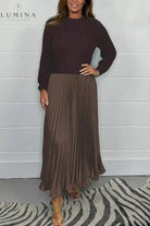 Kirstin - Elegant Pleated Two-Piece Set - Lumina Vancouver