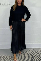 Kirstin - Elegant Pleated Two-Piece Set - Lumina Vancouver