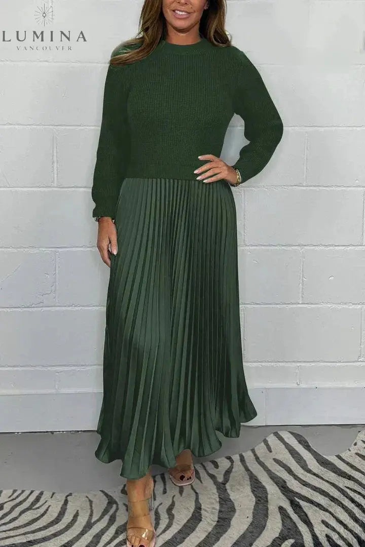 Kirstin - Elegant Pleated Two-Piece Set - Lumina Vancouver