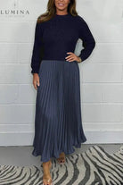 Kirstin - Elegant Pleated Two-Piece Set - Lumina Vancouver