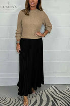 Kirstin - Elegant Pleated Two-Piece Set - Lumina Vancouver