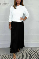 Kirstin - Elegant Pleated Two-Piece Set - Lumina Vancouver