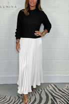 Kirstin - Elegant Pleated Two-Piece Set - Lumina Vancouver