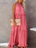 Lorena - Halterneck Dress With Ruffles and Pockets Lumina Vancouver
