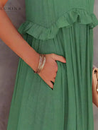 Lorena - Halterneck Dress With Ruffles and Pockets Lumina Vancouver