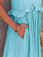 Lorena - Halterneck Dress With Ruffles and Pockets Lumina Vancouver