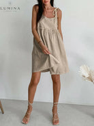 Maica - Preppy Sleeveless Mini Dress - Lumina Vancouver