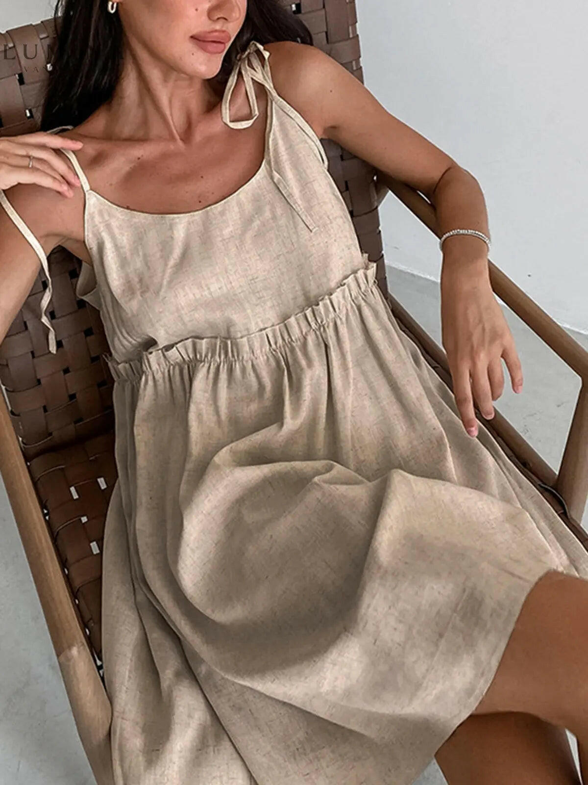 Maica - Preppy Sleeveless Mini Dress - Lumina Vancouver
