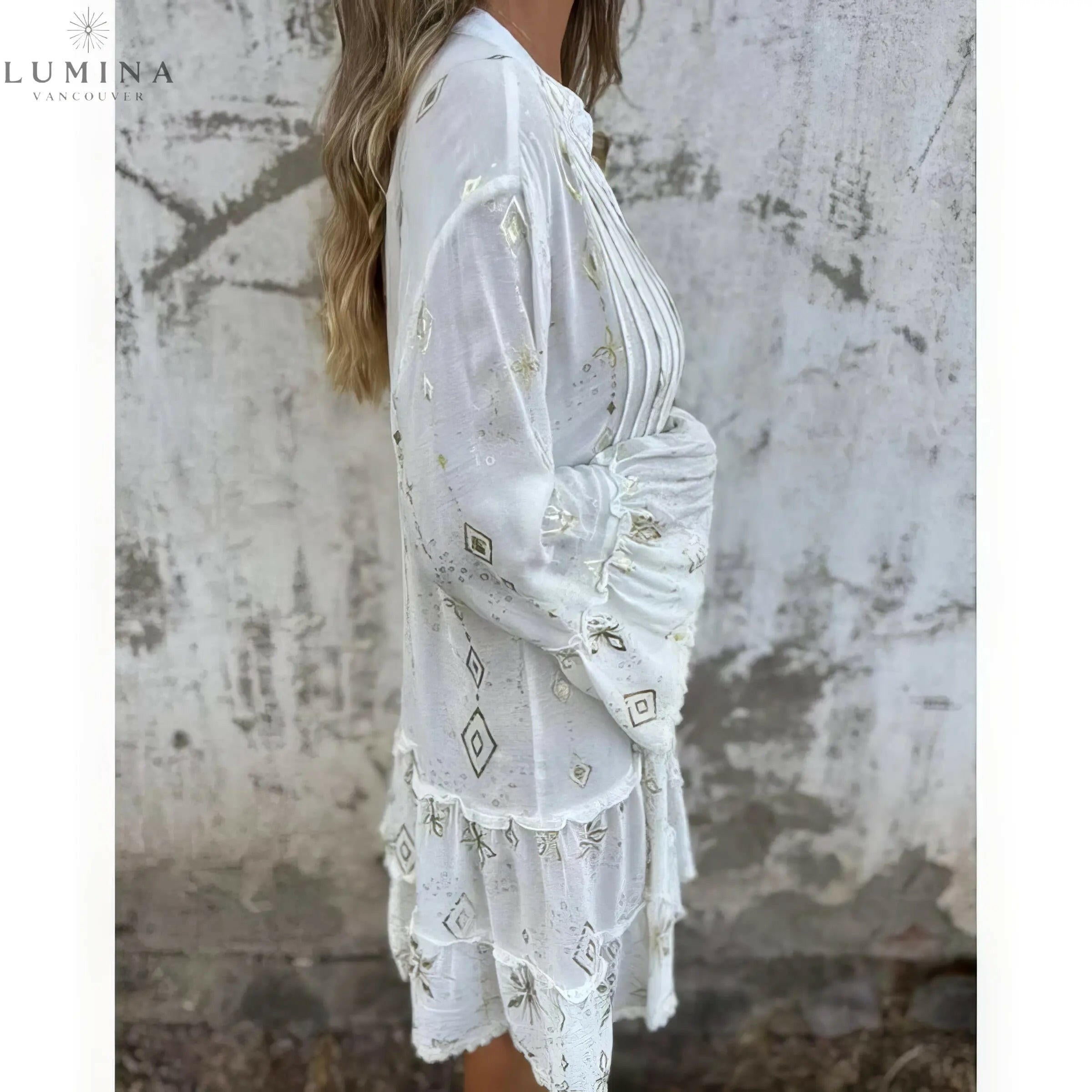Mara - Trendy Long Sleeve Mini Dress - Lumina Vancouver