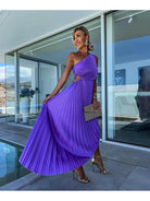 Marjorie - Elegant One Shoulder Midi Dress
