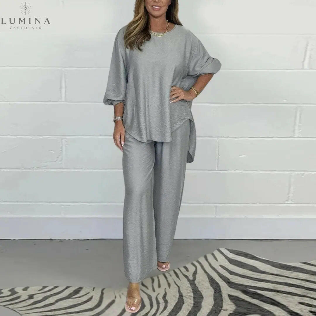 Maya - Elegant Two-piece Set in Cotton - Lumina Vancouver