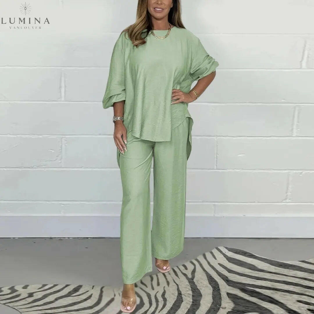 Maya - Elegant Two-piece Set in Cotton - Lumina Vancouver