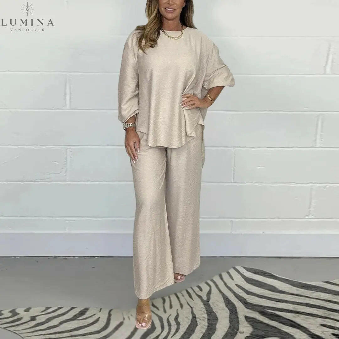 Maya - Elegant Two-piece Set in Cotton - Lumina Vancouver