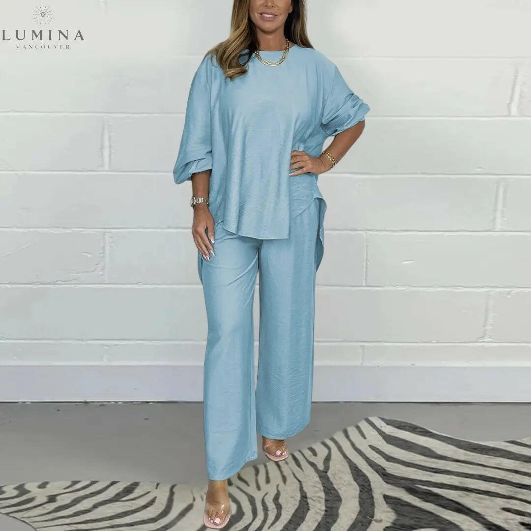 Maya - Elegant Two-piece Set in Cotton - Lumina Vancouver