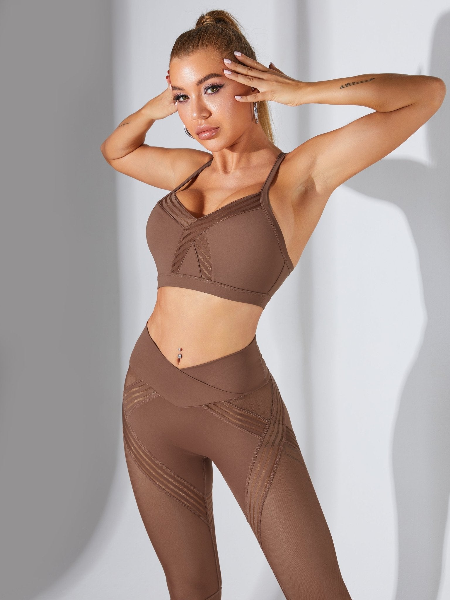 Mesh Cross Back Sports Bras