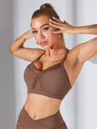 Mesh Cross Back Sports Bras