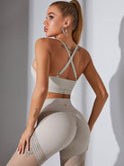 Mesh Cross Back Sports Bras