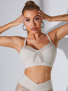 Mesh Cross Back Sports Bras