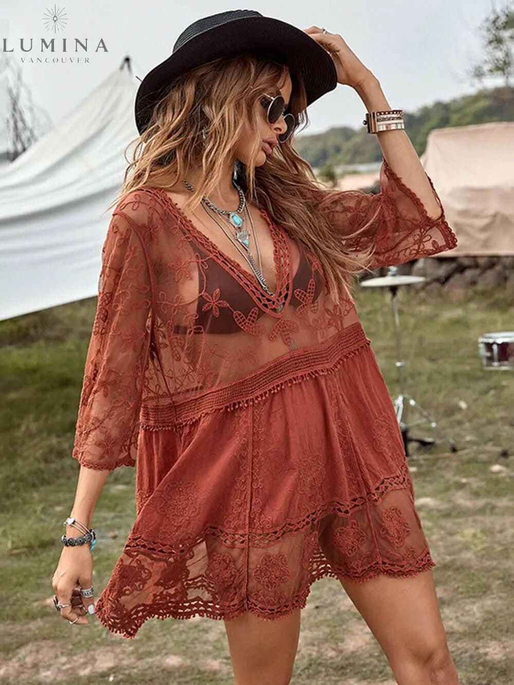 Molly - Loose V-Neck Mini Dress