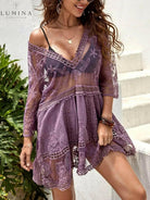 Molly - Loose V-Neck Mini Dress