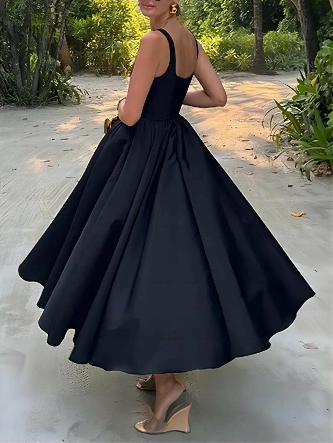 Patricia - Elegant A-Line Midi Dress - Lumina Vancouver