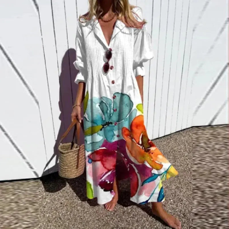 Demi Colourful Boho Maxi-Dress - Lumina Vancouver
