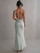 Pauline - Elegant Sultry Backless Maxi Dress.