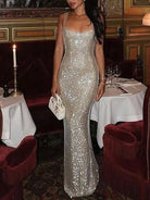 Selene - Glittering Temperament Strap Dress - Lumina Vancouver