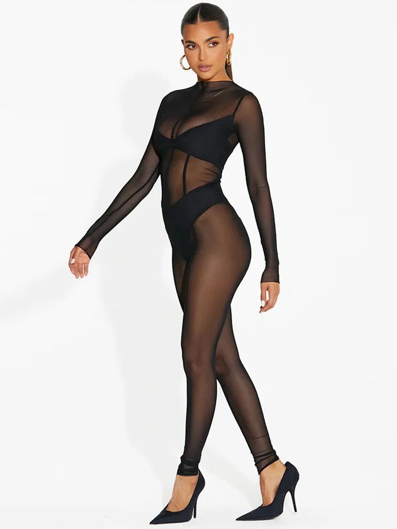 Sexy Mesh Yoga Jumpsuit