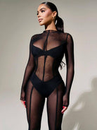 Sexy Mesh Yoga Jumpsuit