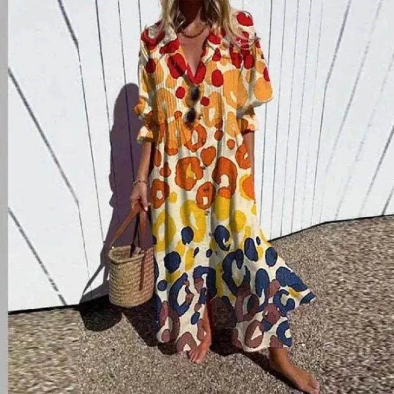 Demi Colourful Boho Maxi-Dress - Lumina Vancouver