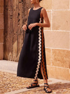 Teresita - Loose Side Slit Maxi Dress - Lumina Vancouver