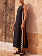 Teresita - Loose Side Slit Maxi Dress - Lumina Vancouver