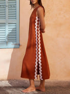 Teresita - Loose Side Slit Maxi Dress - Lumina Vancouver