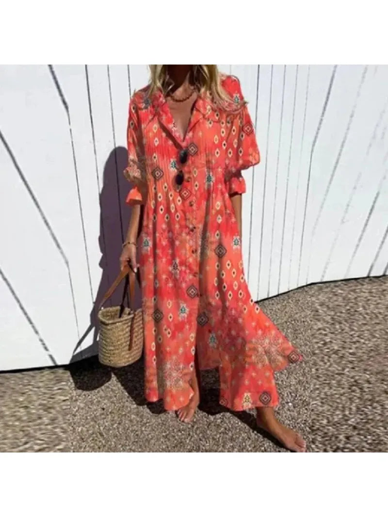 Trishia™ - Vibrant Bloom Dress