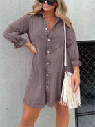 Eliana™ - Casual Denim Dress.