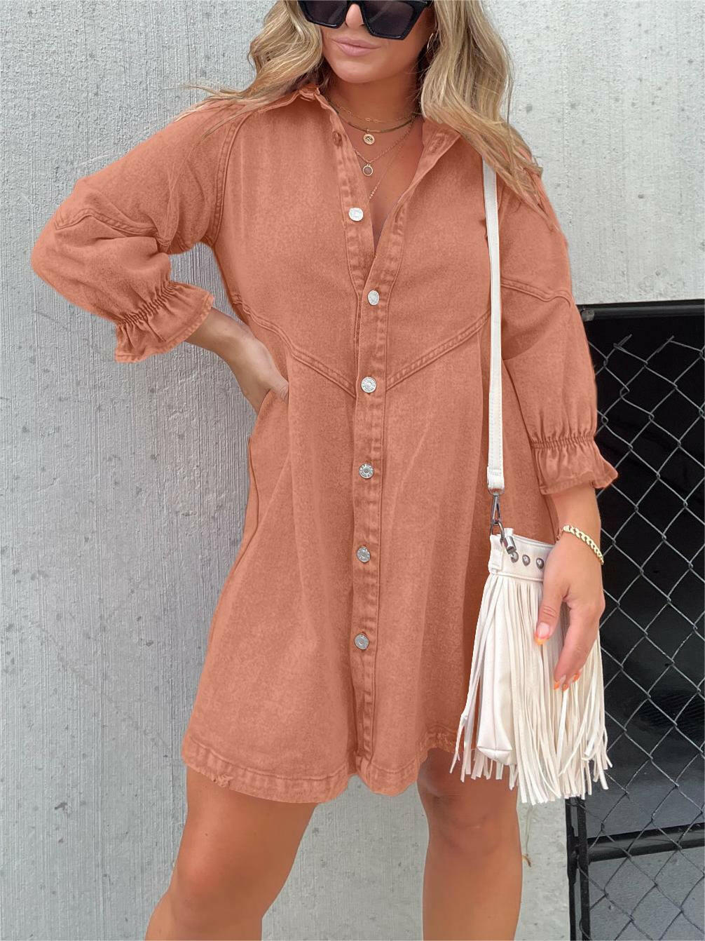 Eliana™ - Casual Denim Dress.