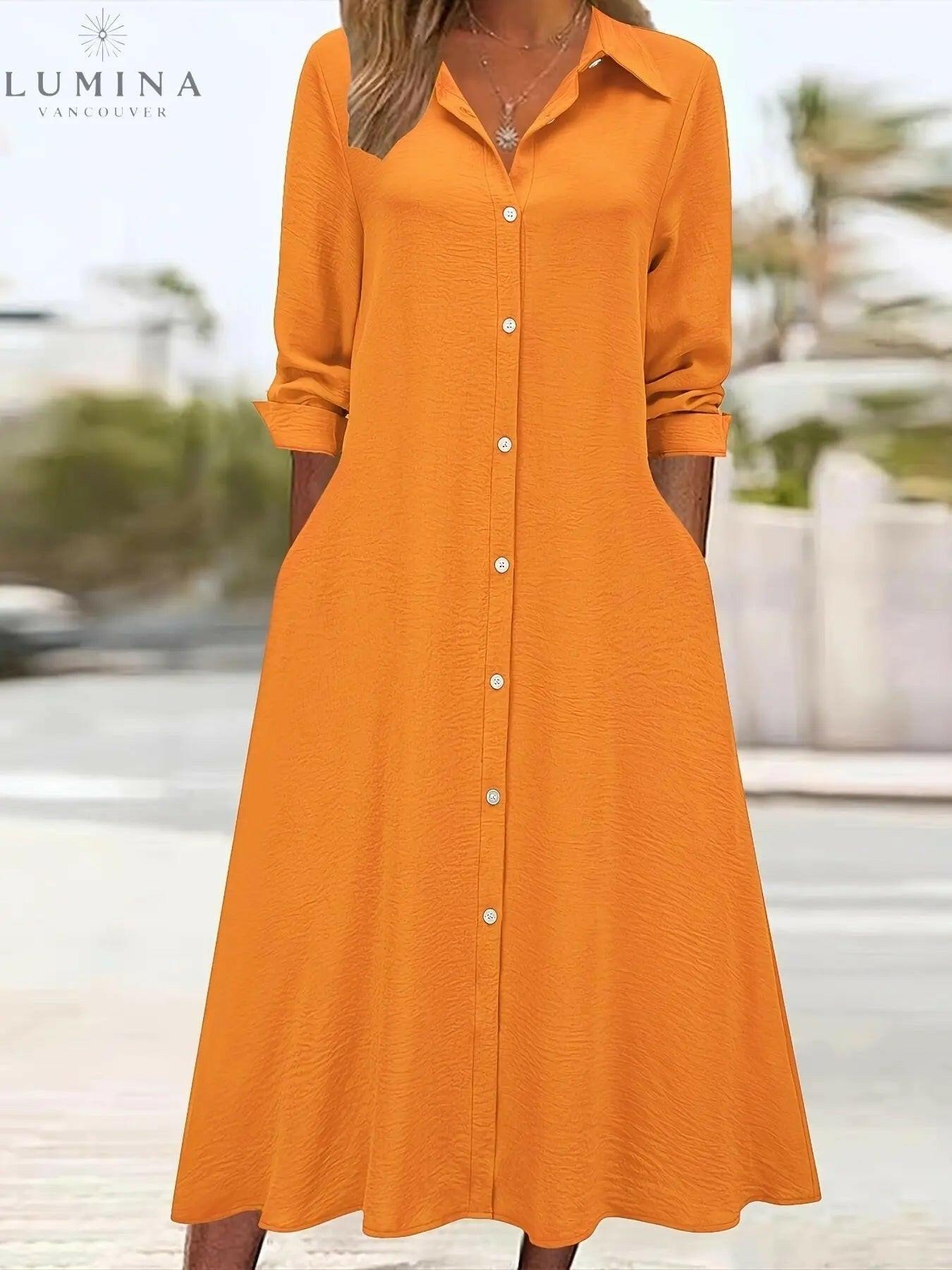 Charlotte - Button Front Shirt Dress