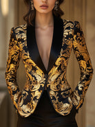 Genevieve | Black Gold Baroque Blazer - Lumina Vancouver - Lumina Vancouver