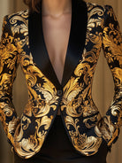 Genevieve | Black Gold Baroque Blazer - Lumina Vancouver - Lumina Vancouver