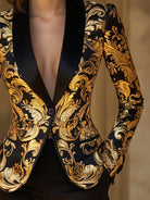 Genevieve | Black Gold Baroque Blazer - Lumina Vancouver - Lumina Vancouver