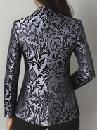 Vivienne | Black Silver Jacquard Blazer - Lumina Vancouver - Lumina Vancouver