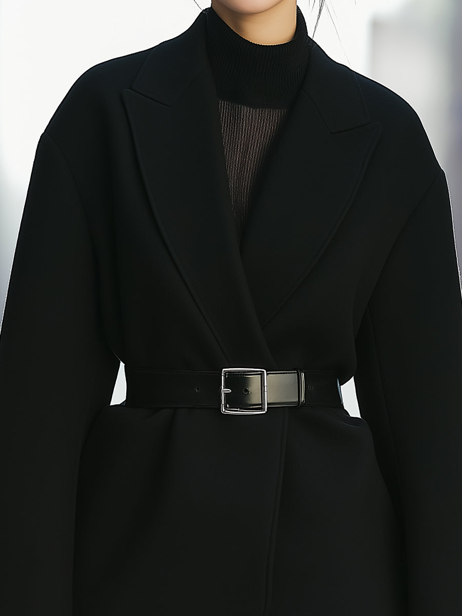 Elena | Blazer Dress with Belted Oversized Design - Lumina Vancouver - Lumina Vancouver
