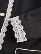 Luna | Pearl Button Blazer Lace Trim - Lumina Vancouver - Lumina Vancouver
